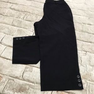 212 Navy Cropped Dress Pants Sz 4 P Cute Detail